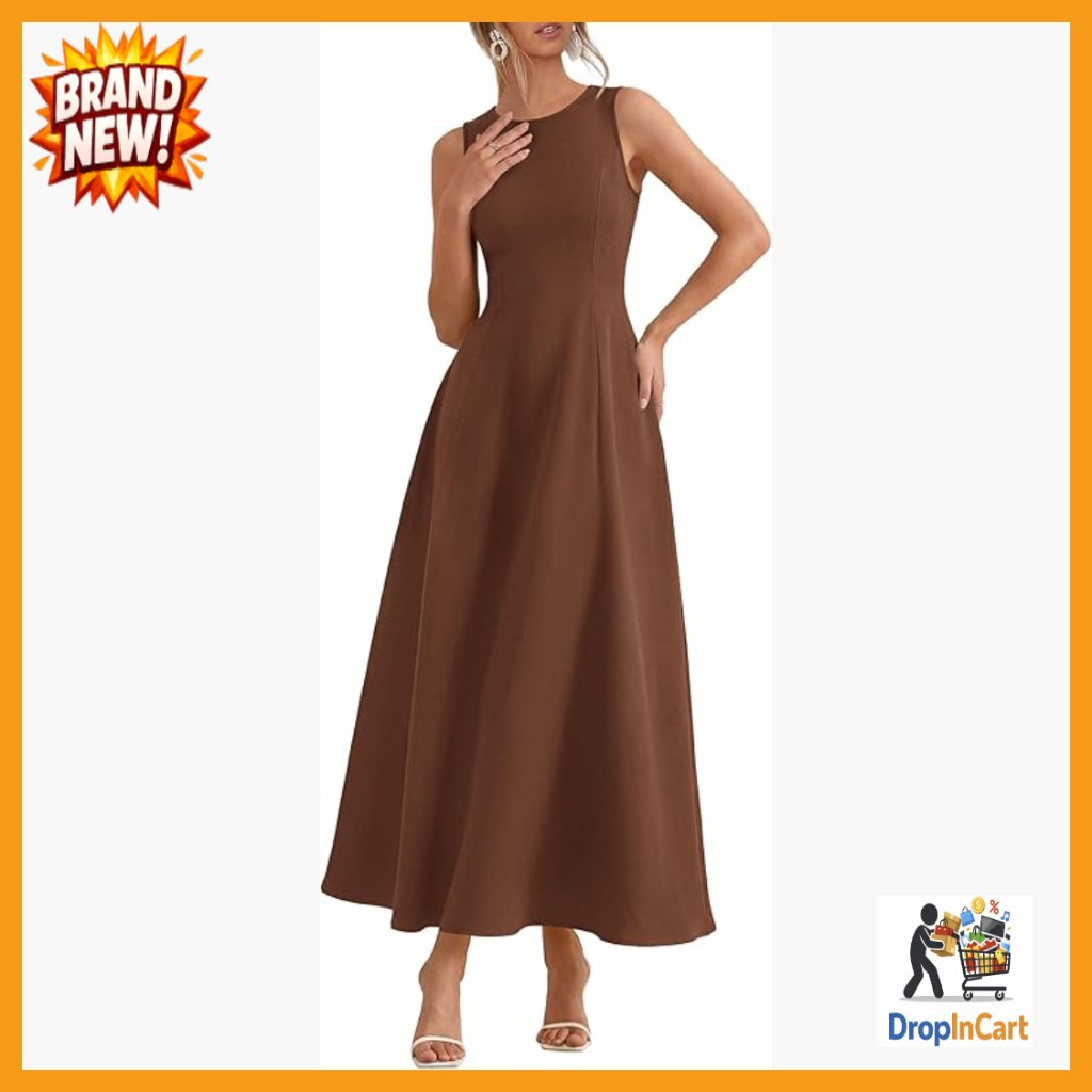 Maxi Dress A Line Swing Formal Elegant Chic Sleeveless Cocktail Party Wear